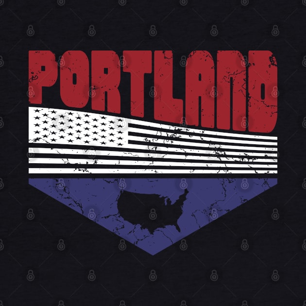 Retro Vintage Portland USA by Zen Cosmos Official